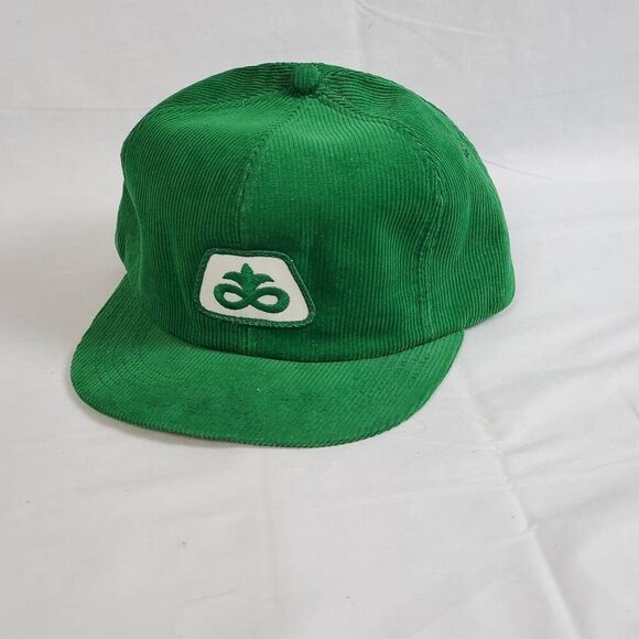 PIONEER Other - Vintage Pioneer Seed Corn Corduroy Hat Green Snapback Cap Old Logo Patch USA Far